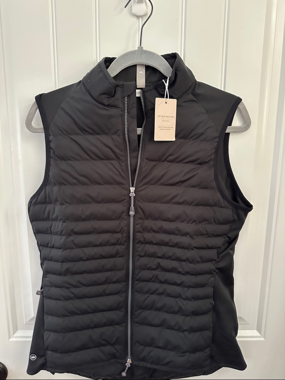 Peter Millar Black Quilted Fuse Hybrid Packable Women's Vest-NWT